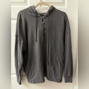 Aerie Charcoal Gray Hooded Sweatshirt